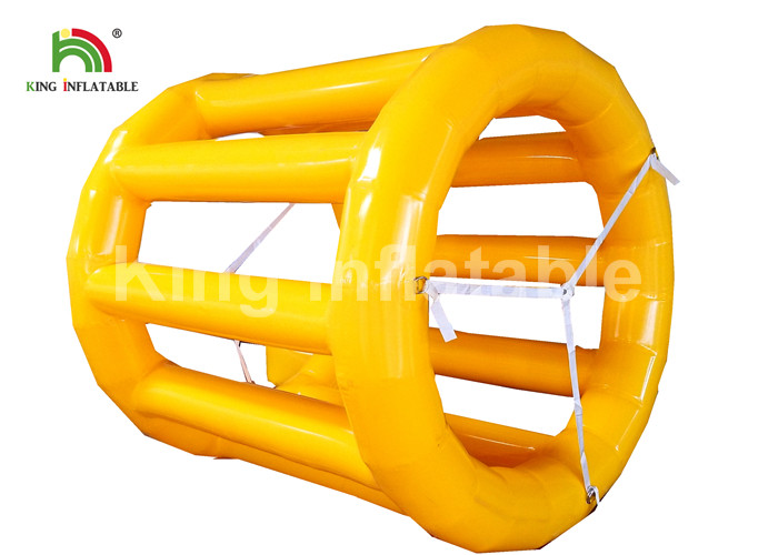 PVC Airtight Yellow 3m Dia Inflatable Water Roller / Customized Toy For Water Park