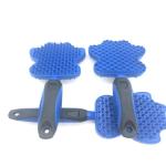 Blue Color Pet Hair Brush Weight 167g Special Shape TPR / PP Material