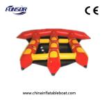 Yellow Lovely And Durable Inflatable Banana Boat For 6 People To Match