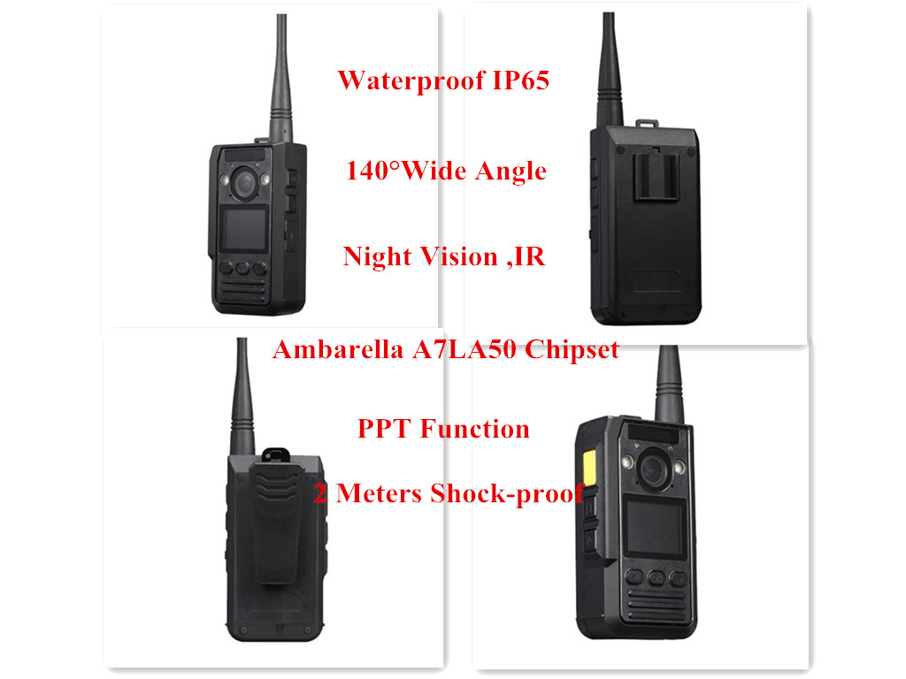 Security Police Officer Body Worn Camera 1.5 Inch TFT LCD ROHS Approved
