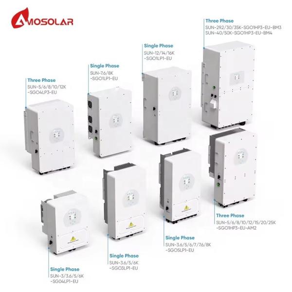 Solar Deye 5kw 6kw Hybrid Inverter 8kw 10kw 12kw 14kw 16kw 420/670/233mm For