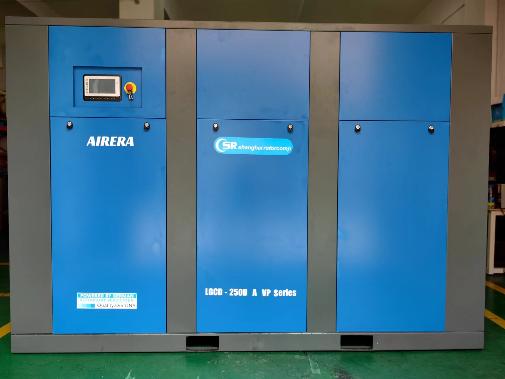 250kw PM VSD Screw Compressor with 10L-200L Oil Capacity and Synthetic Oil