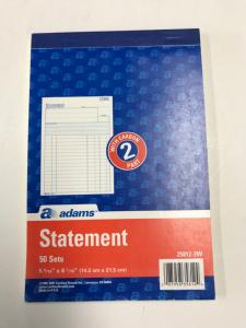 Quality Statement book Pack 10books Business forms with Logo Printing and Contact Information wholesale
