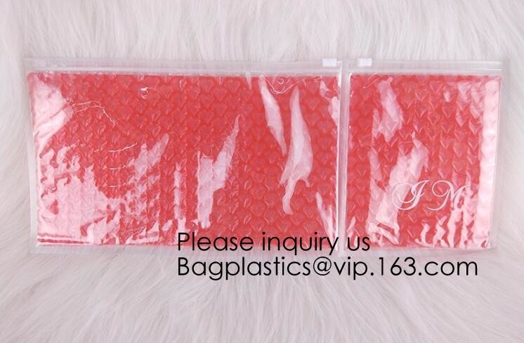 Colored PVC Film Bubble Bag/Special PVC k Bubble Bag/New Material Bubble Mailer With Zipper, bagease, bagplastics