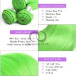 Green Straight Remy Human Hair Bundles Sew In Weave Bundles Brazilian Bundle