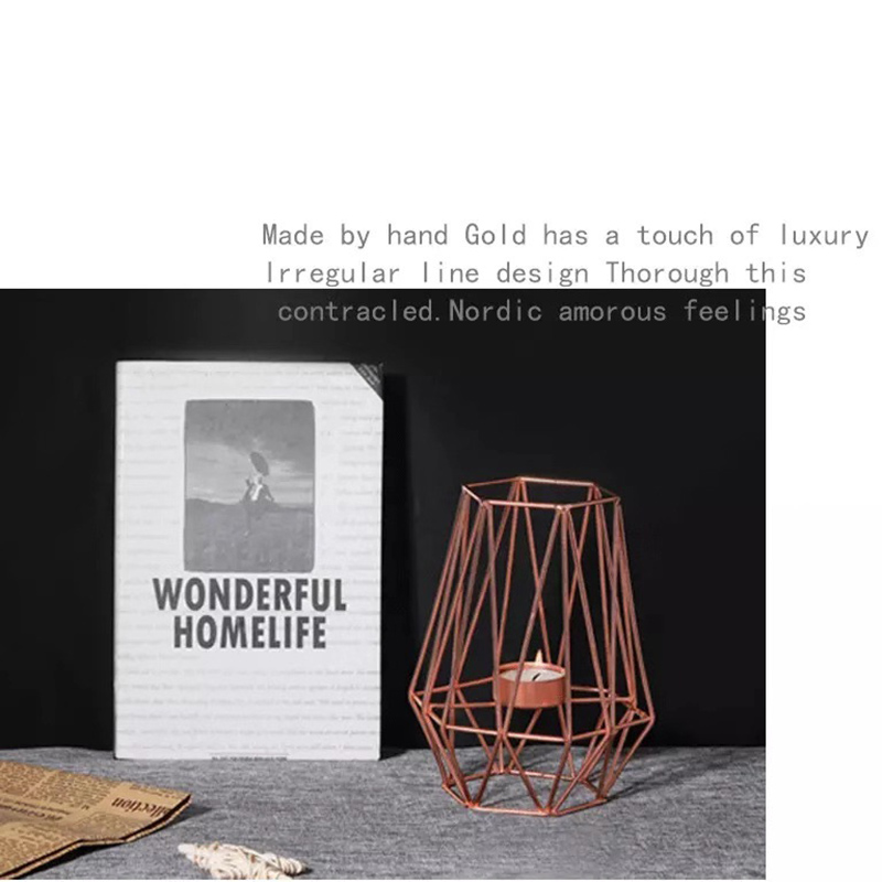 Hot Sale Metal Candle Stand Sturdy Material Wholesale Candlestick Tabl Lamp Nordic Candle Holder