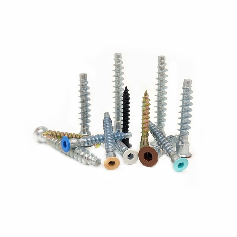 Hexagonal Cross Wire Straight-Trimming Wood Tooth Screw Color Paint Countersunk Head