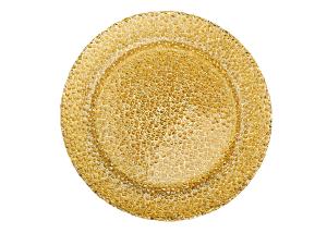 Quality 13 Inch Aluminium Painting Crystal Glass Plates For Wedding Party wholesale