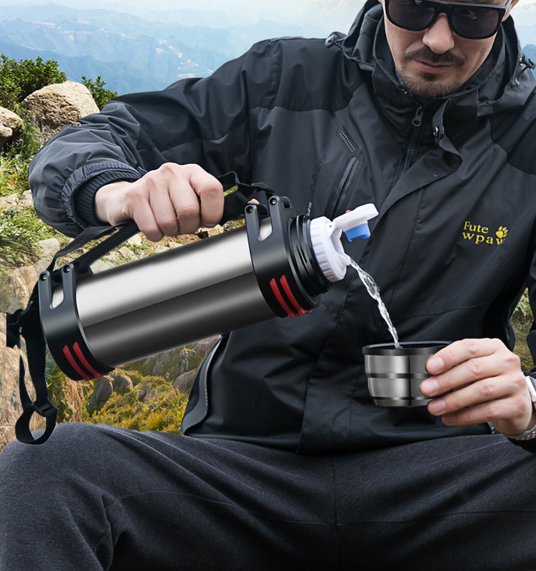 2l Thermos Flask Large Capacity Stainless Steel Coffee Pot Vacuum Tea Water Kettle Jug