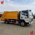 Yellow 4X2 Compactor Garbage Truck 12m3 Refuse Compactor Vehicle