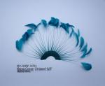 Millinery Supplies Striped Coque Feather Hand Fan 15x15cm Length
