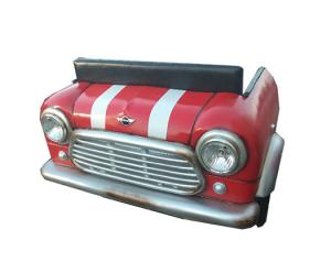 Quality Industrial Vintage Classic Retro Red Chevy Back Car Sofa Couches With Union Jack wholesale