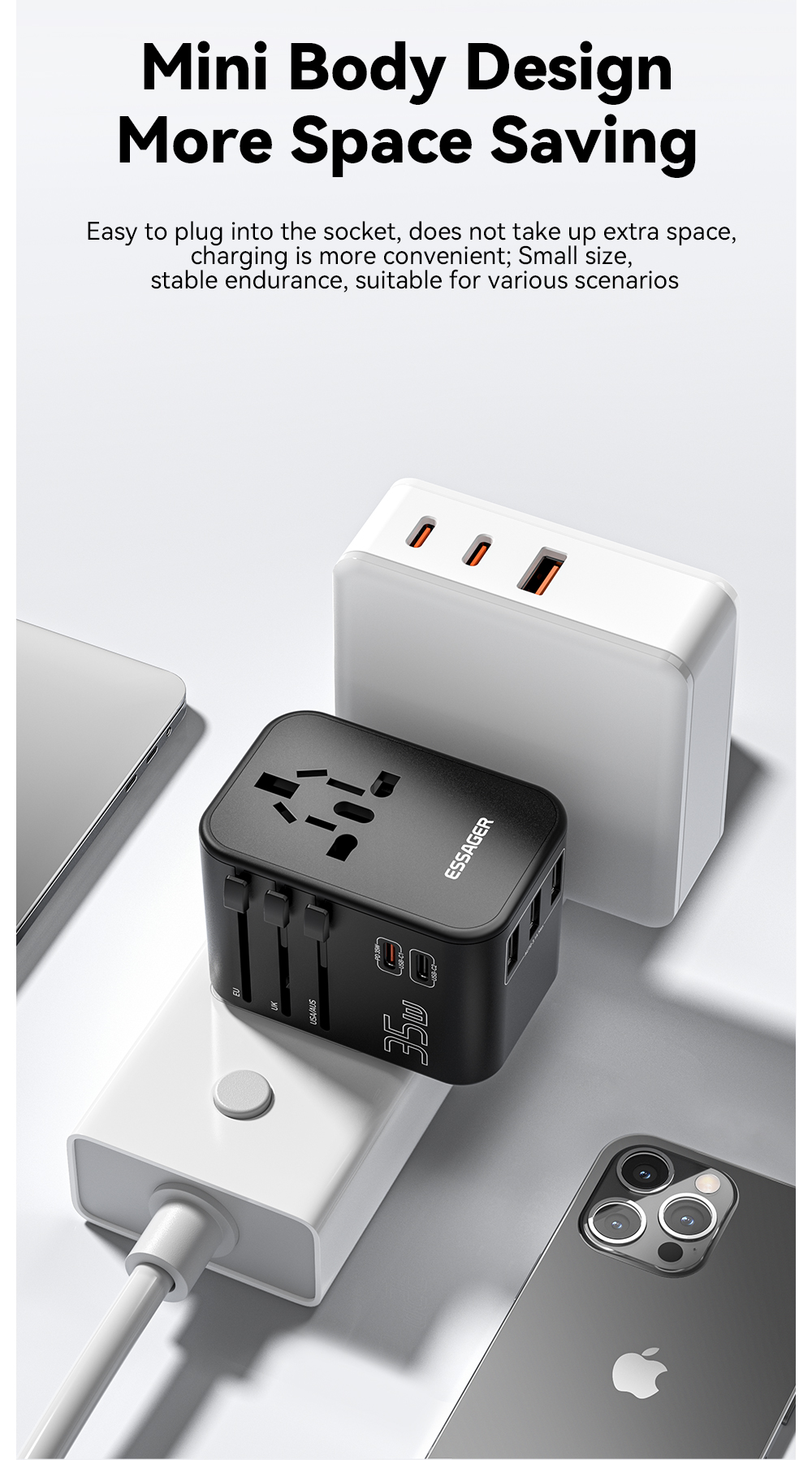 ESSAGER JY-307Max Series 35W Best Portable Universal Phone Charger