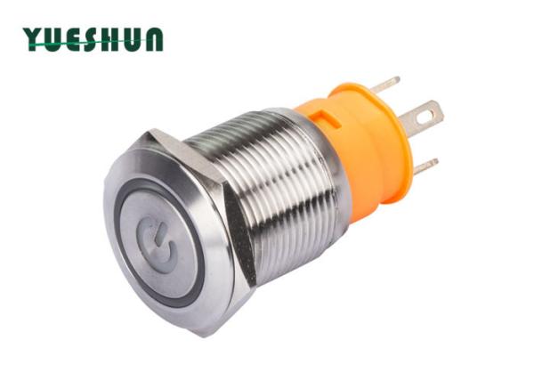 316l Stainless Steel Boat Marine Push Button Switch Power Symbol 19mm 20amp With