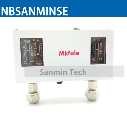 NBSANMINSE PC58 G NPT 1/4 UF7/16 M12X1.25 Dual Pressure Switches In Air Water With Two Pressure Set Points In One Switch
