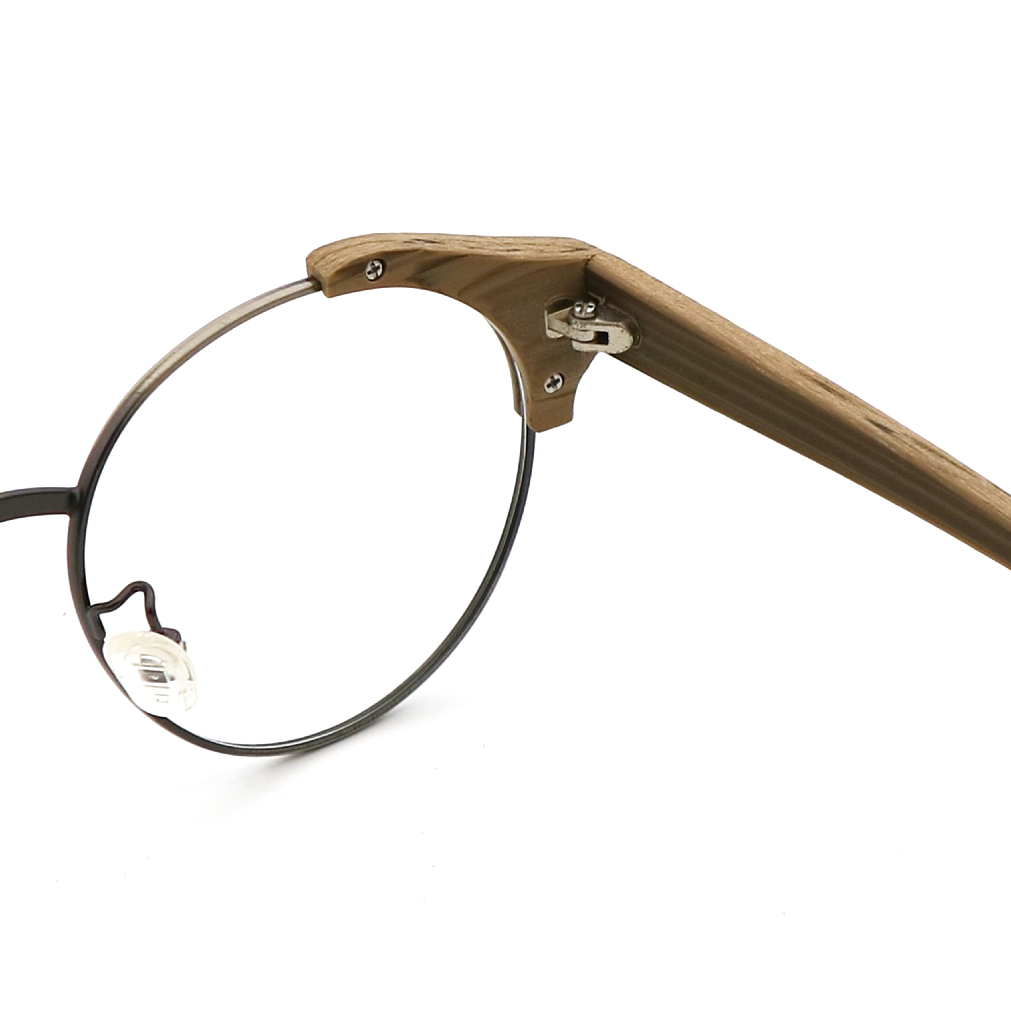 Artisanal Wood Copy Acetate Glasses Frame Retro Square Eyeglasses
