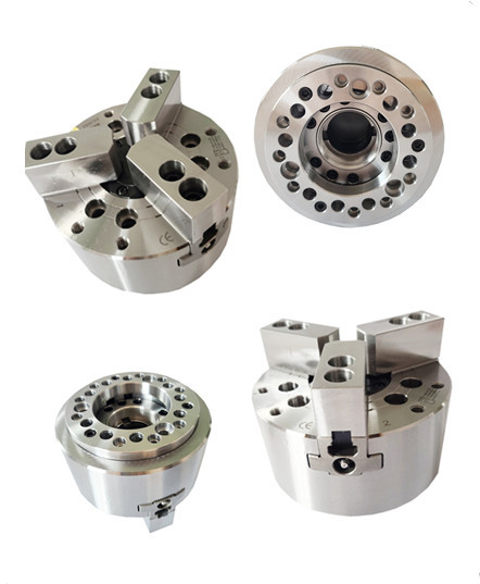 High Clamping Accuracy 3 Jaw Hollow Hydraulic Lathe Power Chuck
