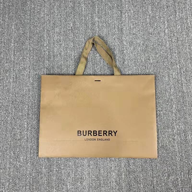 200pcs To 500pcs Gold Stamping Clothing Paper Bags Ribbon Handles Kraft Shopping Bags