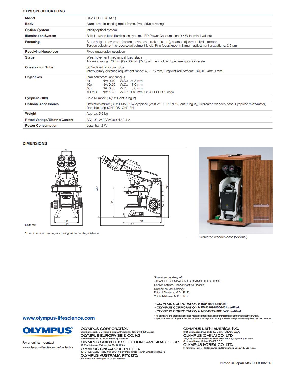 high quality factory price for the Medical Digital CX23 Biological Microscope for laboratory