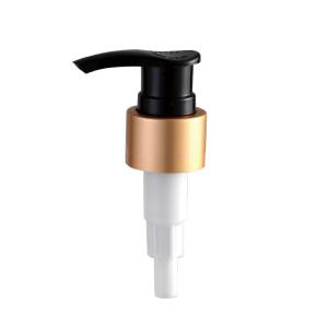 Quality cosmetic Plastic Dispenser Pumps , golden aluminum lotion pump wholesale
