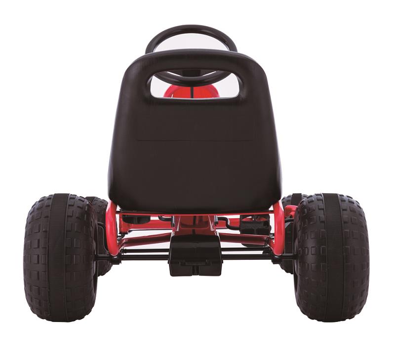 Red Single Seat Pedal Go-Karting for 7-Year-Old Children Plastic Wheel and Ride-On Car