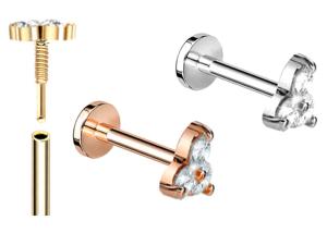Quality Helix Gold Body Piercing Jewelry Earring Barbell shape 5mm 8mm 10mm Dimension wholesale