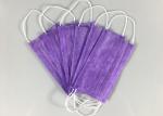 Nonwoven Purple Civil Triple Layer Earloop Face Mask