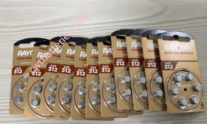 RAYOVAC PR41 A312 1.45V Zinc Air Battery 60PCS / 10 Cards for ITC RIC Hearing Aid