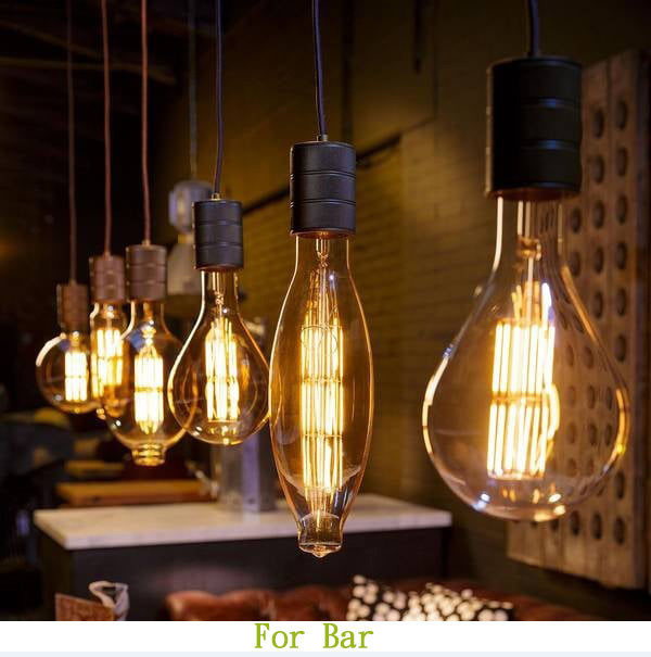 BT120 230V Warm White Filament LED Bulb , E27 4w LED Decorative Dimmable Bulb