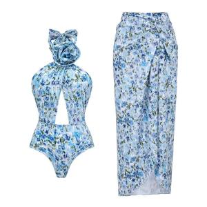 Quality Beach Ready Nylon Three Piece Swimwear Padded Cups for Pool Comfort wholesale