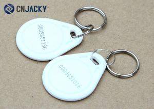 ABS Material Rfid Key Fob System , White Color NFC NTAG213 Hotel Rfid Key Tag