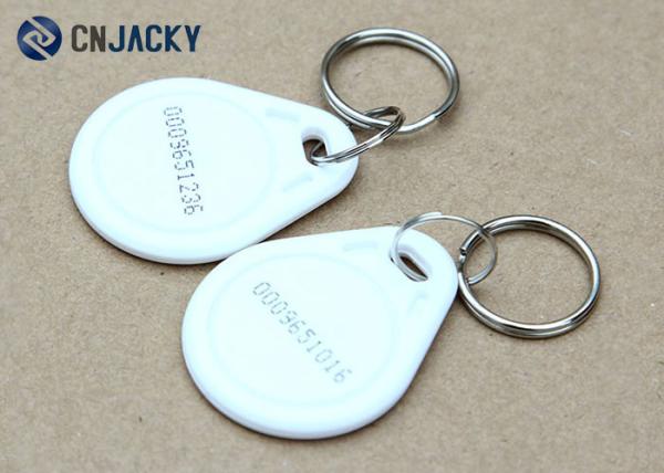 Cheap ABS Material Rfid Key Fob System , White Color NFC NTAG213 Hotel Rfid Key Tag for sale