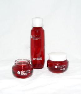 Quality Custom Emulsion Red Cosmetic Glass Bottle And Jars 130ML 100ML 50ML 30ML wholesale
