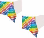Rectangular Rainbow Printed Disposable Table Covers For Christmas / Birthday