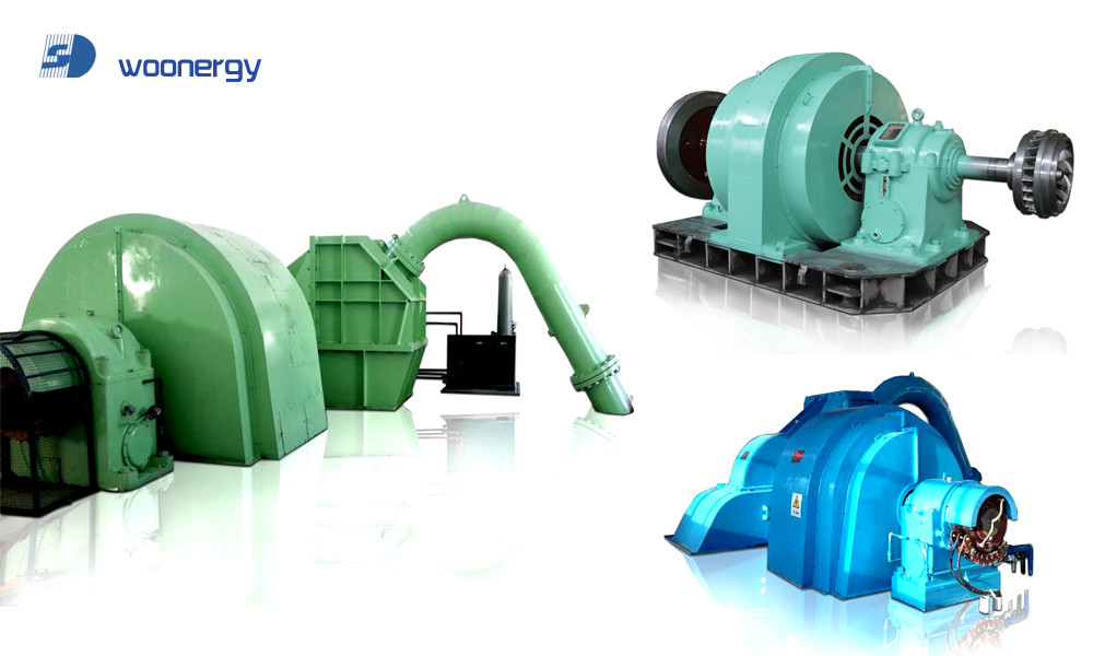 Hydro Power Pelton Water Turbine Generator 100kw Long Life Time High Efficiency