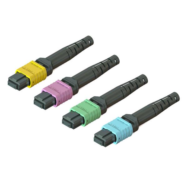 Cheap Telecommunication MPO Fiber Optic Connector 3.5 60mm 12 / 16 / 24 Cores Male Female for sale