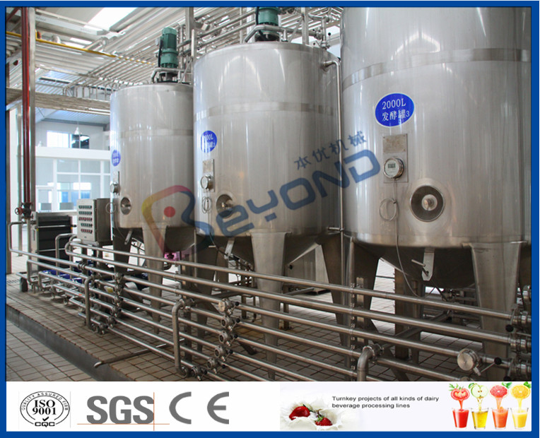 SGS Sanitary 1000L/H Yoghurt Processing Line With Auto CIP Cleaning