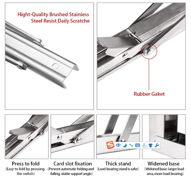 Nonstandard Stainless Steel L Angle Bracket 90 Degree Folding Shelf Bracket for Table