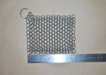 Kitchen 4x4 Inches Stainless Steel Chainmail Cast Iron Cleaner