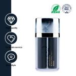 20ml Airless Bottles Cosmetic Packaging 105mm Vacuum Black Pump Bottle
