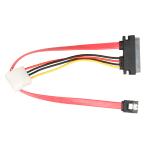 ROHS SATA III Data Wire Harness Cable SATA 7+15Pin 22Pin To SATA 7Pin+4Pin