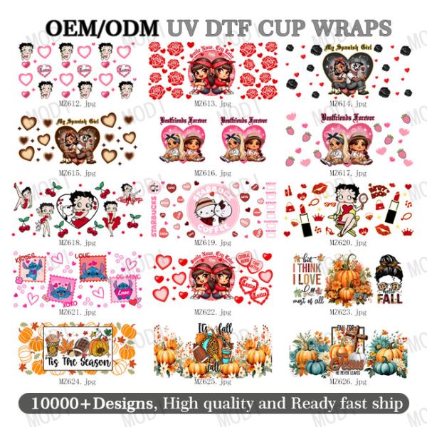 16oz Cold Cup Wrap Transfers For Valentine'S Day Perfect For Any Occasion And