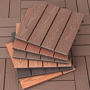 Quality DIY Click Lock Outdoor Flooring Wood-Plastic Composite Decking Tiles for Garden Floor wholesale