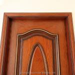 RoHS 205cm Height Front Solid Wood Door PU Painting For House