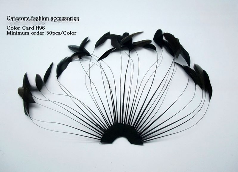 15x30cm Stripped Coque Feather Blower , Hand Held Feather Fans For Wedding