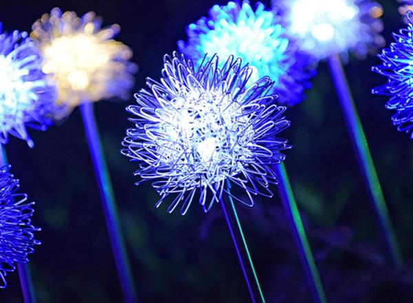 LED Solar Energy Aluminum Wire Ball Lights Outdoor Waterproof Garden Villa