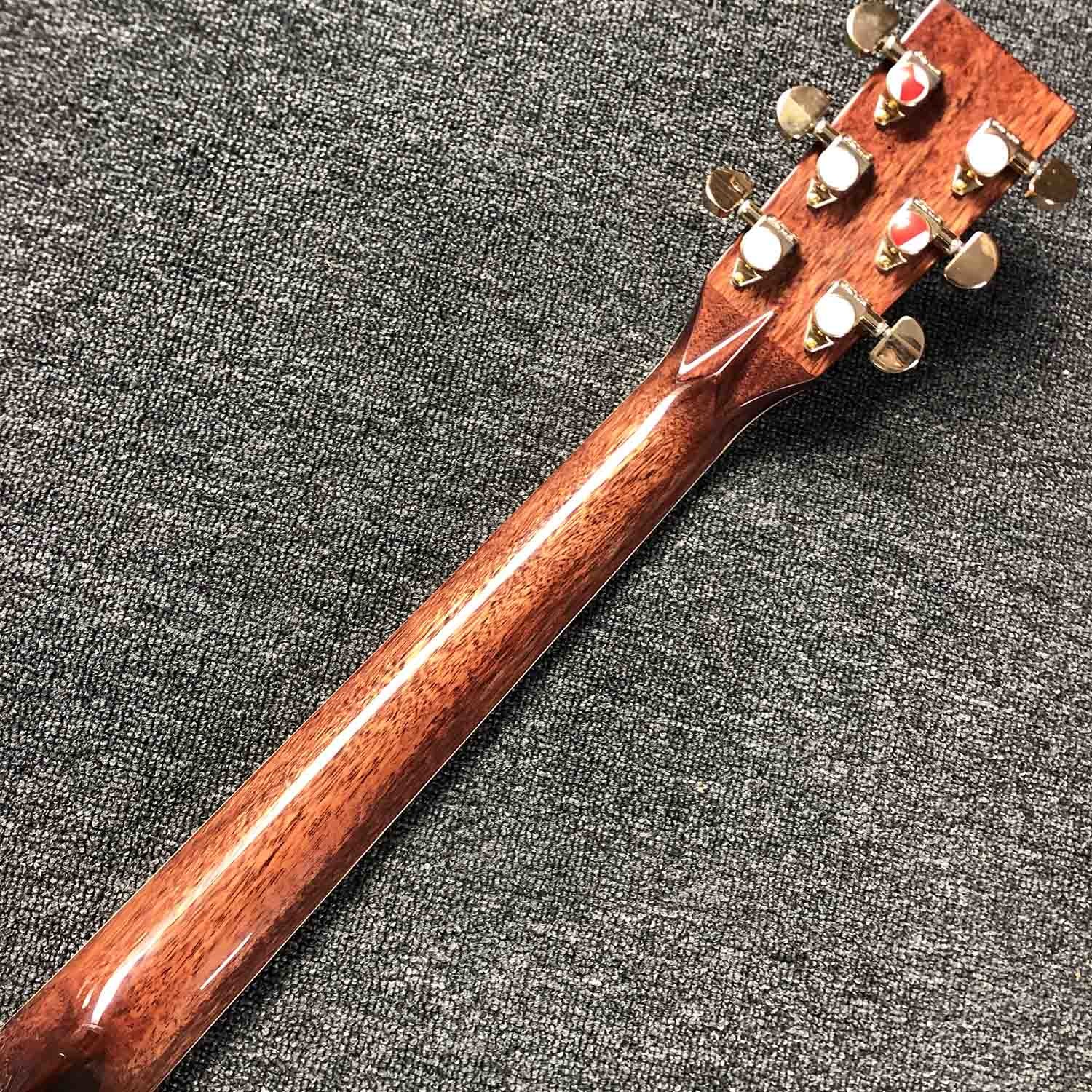 Custom Solid Spruce Top Rosewood Back Side Ebony Fingerboard Real Abalone Binding OM Body 42s Acoustic Guitar
