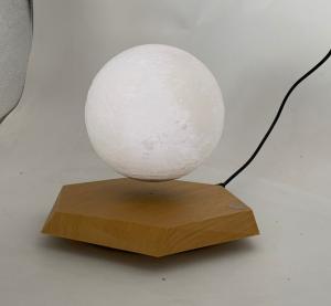Quality new magnetic levitation rotating yellow and white moon lamp light 5inch christmas gift wholesale