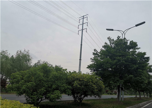 14m 800 Dan Electrical Transmission Power Pole Replacement Hot Dip Galvanization Q345