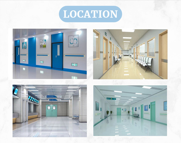 1500*2130mm Hospital Swing Door Galvanized Steel Electric Clean Room Sliding Doors